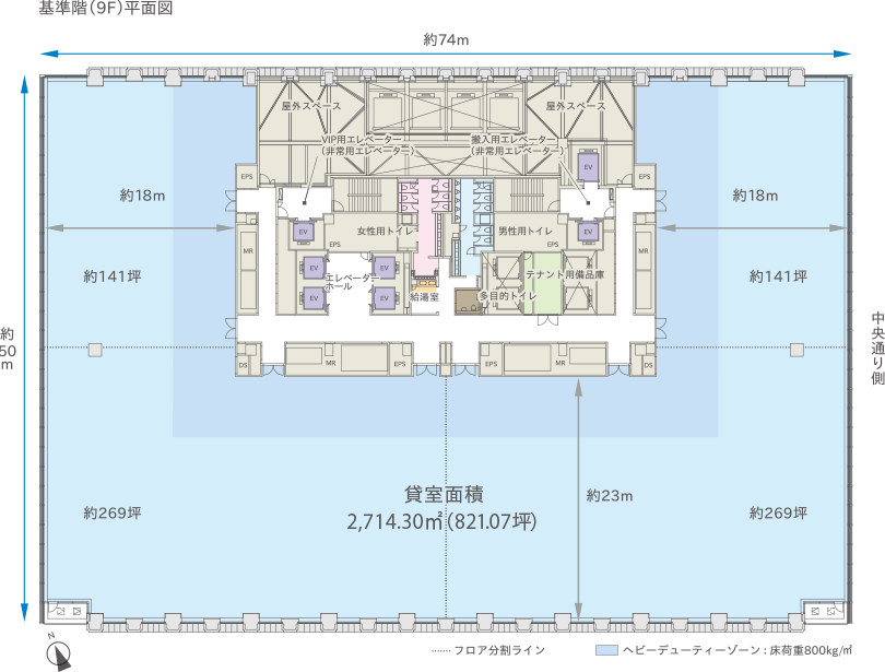 京橋エドグラン基準階平面図