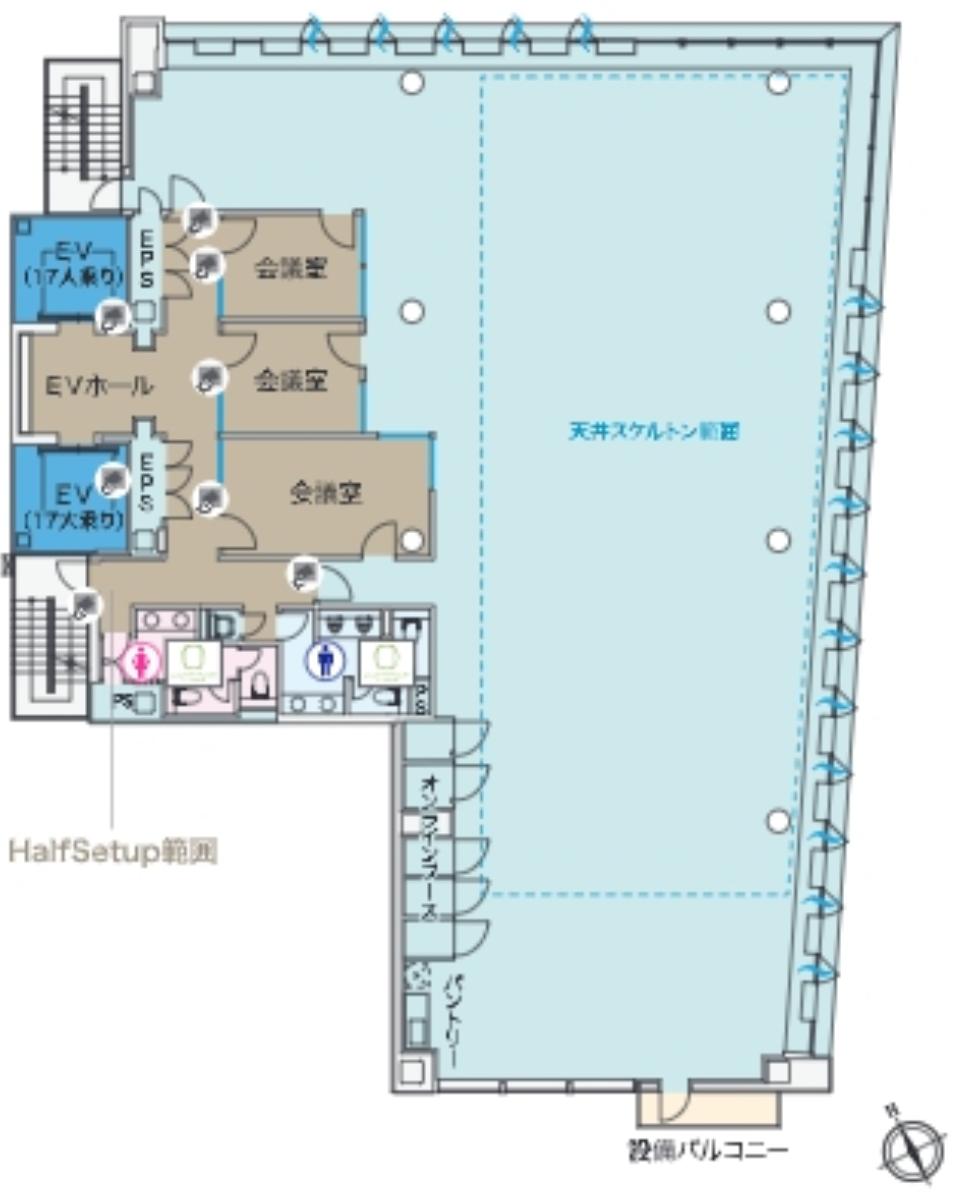 「築地PREX（プレックス）」基準階平面図