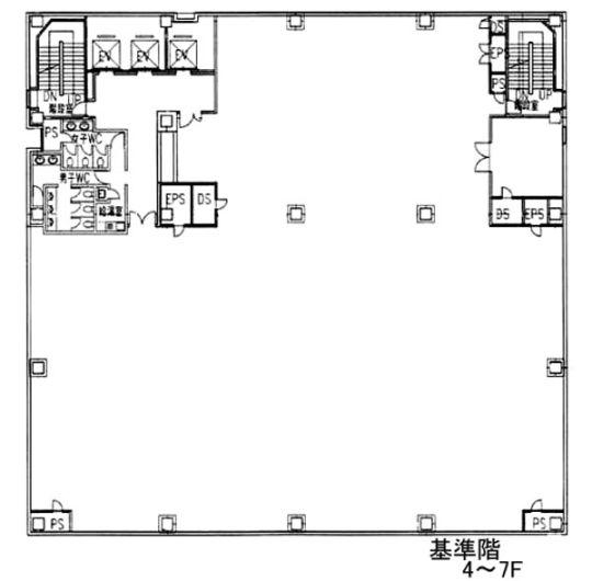 「恵比寿スクエアビル」基準階平面図