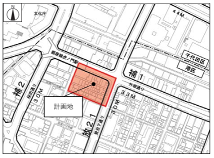 「虎ノ門一丁目東地区第一種市街地再開発事業」計画地