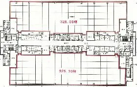品川インターシティB棟の基準階図面