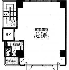 ひまわり日本橋人形町(旧:IS)ビルの基準階図面