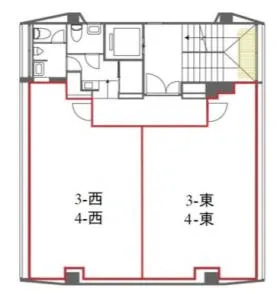 日本橋滄浪閣ビルの基準階図面