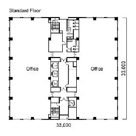 TOC大崎ビルの基準階図面