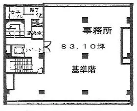 アミノ酸会館ビルの基準階図面
