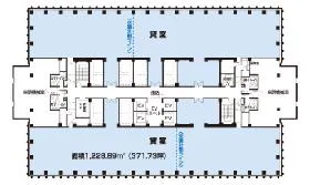 新宿野村ビルの基準階図面