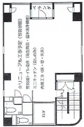 日宝銀座Kビルの基準階図面
