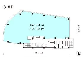 スプライン青山東急ビルの基準階図面