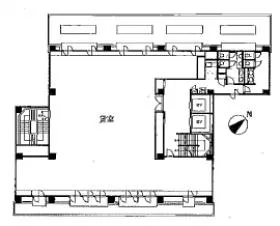 POSCO東京ビルの基準階図面
