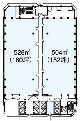 新青山ビル東館の基準階図面