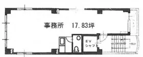 Totsu-shimbashi BLD.Ⅱ(旧:高木)ビルの基準階図面