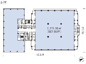 A-Place品川東(旧DBC品川東急)ビルの基準階図面