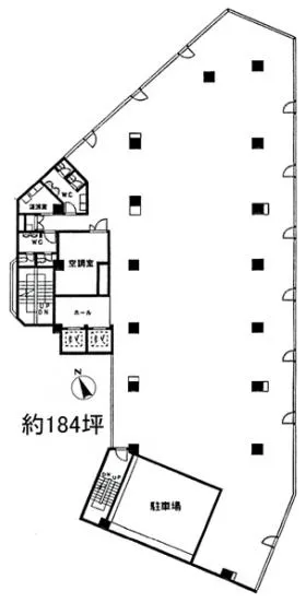 大井町センタービルの基準階図面