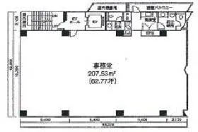 西五反田プレイス(旧:東京技販)ビルの基準階図面