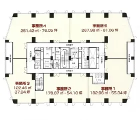 コンシェリア西新宿TOWER’S WESTの基準階図面