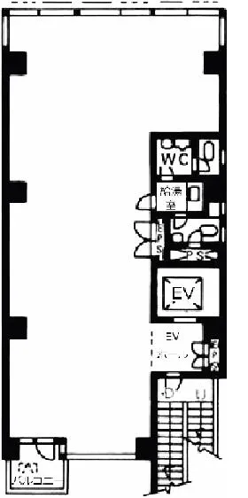 芝浦中村ビルの基準階図面