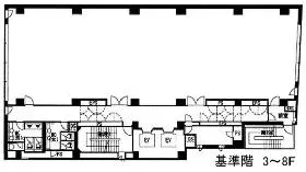 銀座ヤマトビルの基準階図面