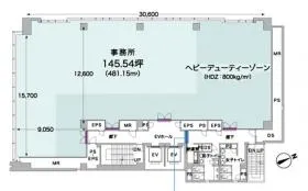 野村不動産西新宿ビルの基準階図面