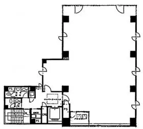 GINZA ONE BUILDING(旧ホーメスト木箱銀座)ビルの基準階図面