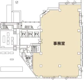 いちご笹塚ビルの基準階図面