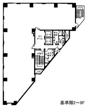 FRONTIER東日本橋ビルの基準階図面