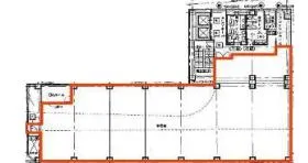 京王初台駅ビルの基準階図面