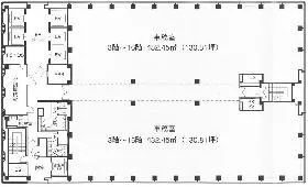 新宿三井ビルディング二号館の基準階図面