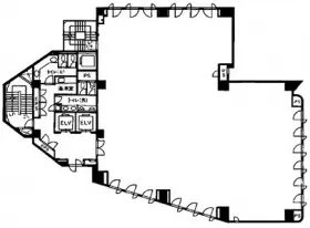 大井朝陽ビルの基準階図面