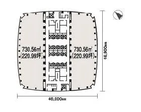 豊洲センタービルの基準階図面