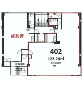 麻仁渋谷ビルの基準階図面