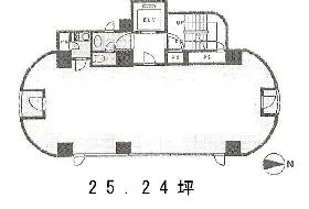 神宮外苑ビルの基準階図面
