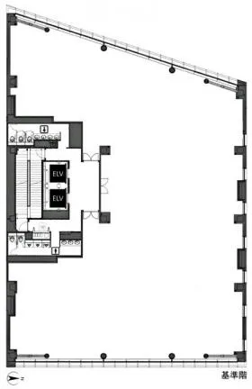 永田町山王森ビルの基準階図面