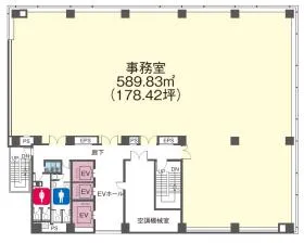 NBF小川町ビルの基準階図面