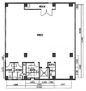 多摩川新宿ビルの基準階図面