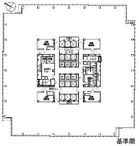 アートヴィレッジ大崎セントラルタワーの基準階図面