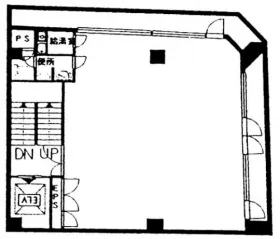 八重洲新宿御苑ビルの基準階図面