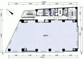 立花新宿ビルの基準階図面