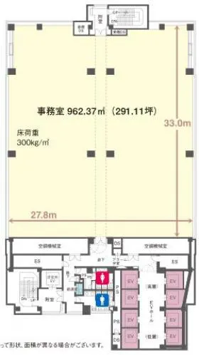 中目黒GTタワーの基準階図面