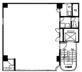 浜町野島ビルの基準階図面