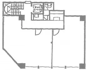 銀座三田ビルの基準階図面