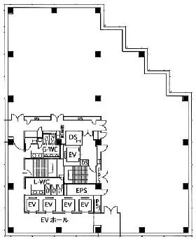 MFPR渋谷ビル(旧アライブ美竹)の基準階図面