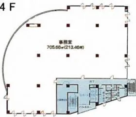フロンティア代々木(旧代々木コミュニティ)ビルの基準階図面