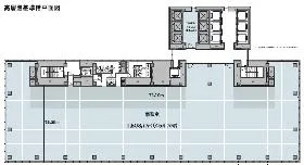 虎ノ門タワーズオフィスの基準階図面