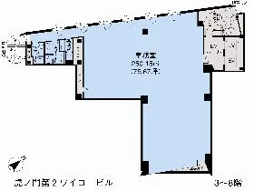 虎ノ門第2ワイコービルの基準階図面