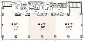 WESTRIO千葉フコク生命ビルの基準階図面