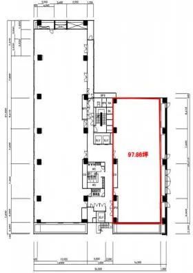 Daiwa赤坂ビルの基準階図面