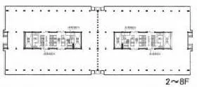 芝パークビル A館・B館の基準階図面
