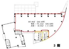 リビエラ南青山ビルの基準階図面