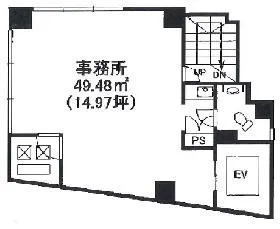 麹町K-118ビルの基準階図面