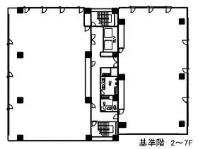 A-PLACE渋谷南平台(旧:日交渋谷南平台)の基準階図面